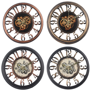 Reloj de Pared de Cuarzo de Estilo Europeo-Americano, Vintage, de Plástico, con <span class=keywords><strong>Hora</strong></span> Mundial, Visualización de 24 Horas, Moderno, Simple, Elegante y Decorativo - Product Image 5
