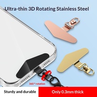 Tali Gantungan Ponsel dengan Klip Putar 360 Derajat, Rantai Logam Stainless Steel, Tali Geometris, Patch Tali Gantungan, Tali Ponsel