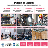 Cric à ciseaux en acier de haute qualité certifié CE, 3 tonnes, pour levage de voitures, kit d'outils automobiles OEM/ODM