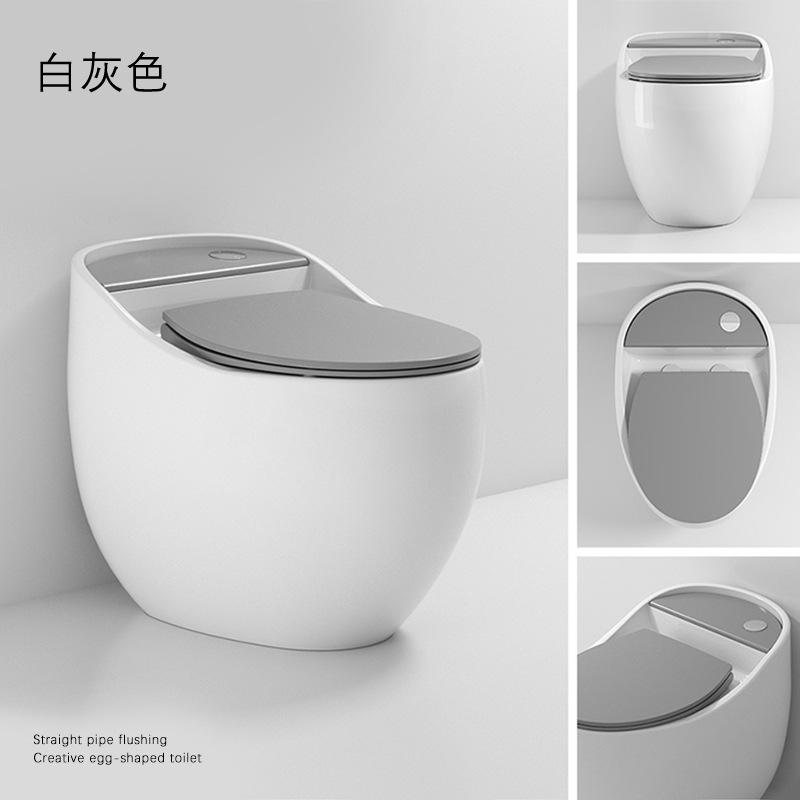 WC bianco a forma di uovo, distanza tra i fori 300mm/400mm