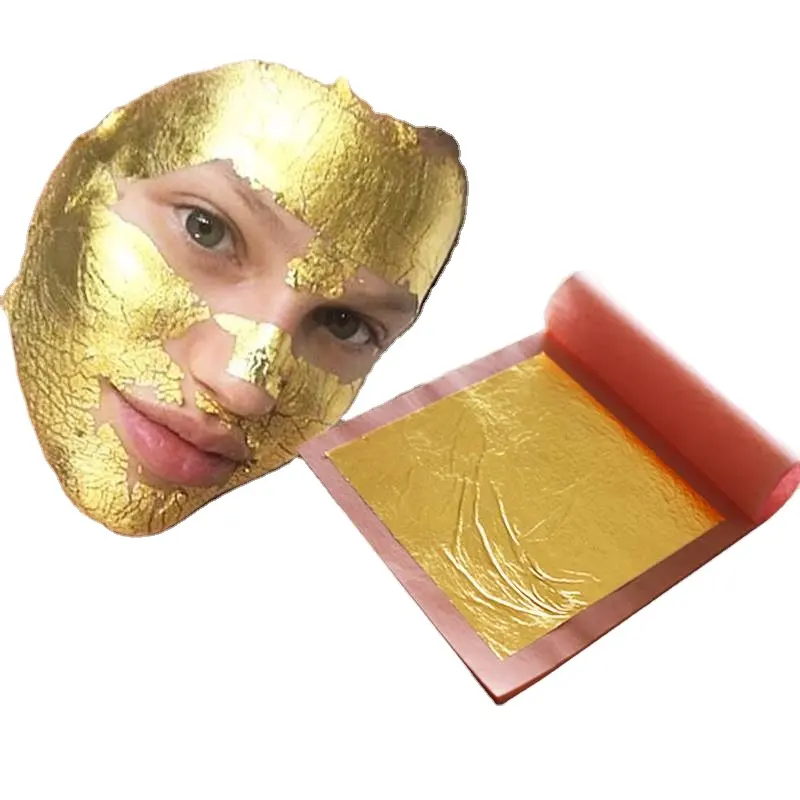 Máscara facial dorada de alta calidad 9,33*9.33cm24k de piel SPA y cara de cuidado para decoración facial para manualidades de metal