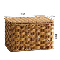 Boîte de rangement nordique en rotin en plastique Extra Large étanche pour Flip Tidy pour couette vêtements forme Rectangle