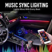 Kit d'éclairage d'ambiance pour voiture, bande LED en acrylique, décoration intérieure, impression de logo personnalisée, vente en gros, modification automobile