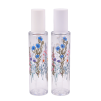 Bouteilles de vaporisateur de maquillage en plastique portables Charme impression UV de fleurs sauvages sur la bouteille un must-have pour les amateurs de maquillage