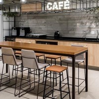 Mobilier industriel et commercial Long Kitchen Restaurant Dining Wooden Island High Bar Table PLUS DESIGN