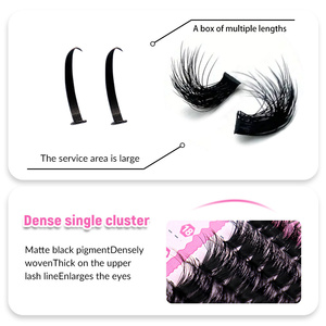 Mix length <b>Lash</b> <b>Clusters</b> 60D 80D 100D 160D Individual Eyelash <b>Clusters</b> with DIY 10-20MM Thick <b>Cluster</b> Eyelash Extensions - Product Image 2