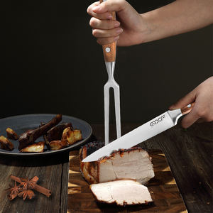 Nouveautés Couteau et fourchette à découper la viande Full Tang Design avec manche en bois - Product Image 2