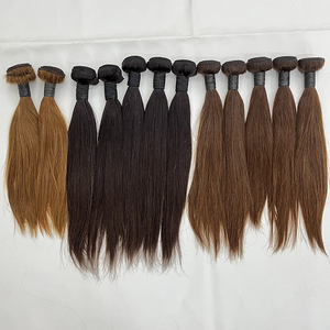 Letsfly 10A estensione dei <span class=keywords><strong>capelli</strong></span> colorati <span class=keywords><strong>capelli</strong></span> umani cuticola vergine allineata marrone scuro <span class=keywords><strong>oro</strong></span> marrone <span class=keywords><strong>capelli</strong></span> di colore 10-16 pollici - Product Image 5