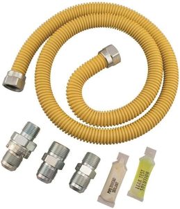 For CSA Certified Flexible Stainless <strong>Steel</strong> Gas Hose Connector Kit Hot Selling for Stove &amp; Dryer <strong>Pipe</strong> Gas Line for Dryer &amp; Stove - Product Image 1