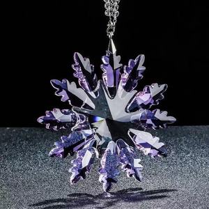 Crystal Christmas Angel <b>Car</b> <b>Ornament</b> Glass Snowflake Hanging Decoration - Product Image 1