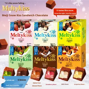 กล่องของขวัญช็อกโกแลตสโนว์คิส ไวท์ช็อกโกแลต ไส้สตรอว์เบอร์รี ขนมยอดนิยมในอินเทอร์เน็ต ขนมคริสต์มาส 520 - Product Image 1