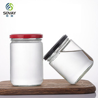 Offre Spéciale – Pot de Conservation en Verre Rond Hermétique de 150ml à 1000ml pour Cornichons, Confitures et Aliments, avec Couvercle en Fer Blanc