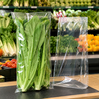 Voedselveilige BOPP transparante anti-condens zelfklevende zakken voor verse producten, groenten, fruit, sla en supermarktverpakkingen