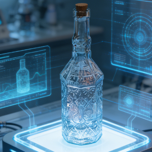 Botella de Vino Vacía con Hermoso Diseño, Botella de Vidrio Decorativa, Perfecta para Usar como Candelabro, Florero y Decoración del Hogar - Product Image 1