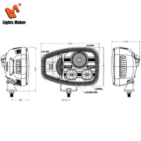 Faro LED de 63W, Luz Alta de 30W, Luz Baja de 15W, IP67 Impermeable, 3200LM, 10-30V, Carcasa de Aluminio 9103, Ahorro de Energía