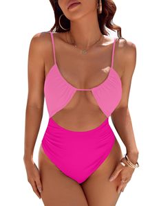 Maillot de bain une pièce femme 2026, épaules dénudées, effet ventre plat, en Spandex/Polyester tricoté, imprimé numérique, sexy, flatteur, coupe coquine - Product Image 3