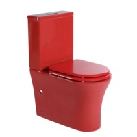 Cuvette de toilette au sol en porcelaine colorée inodoro salle de bain en céramique deux pièces couleur mate commode de toilette pour la maison hôtel