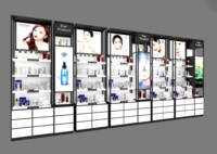 Présentoir de Maquillage Moderne de Luxe en Métal Simple Face avec 5 Étagères, Durable et Écologique pour les Magasins de Détail