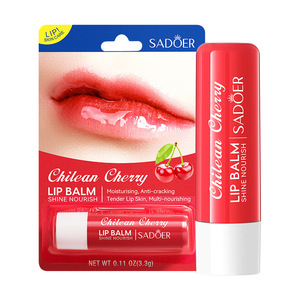 Baume à lèvres à la cerise chilienne enrichi en vitamine C 3,3g – Soin hydratant, anti-gerçures, nourrissant et brillant pour lèvres sèches - Product Image 1