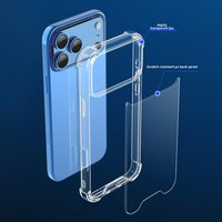 Coque de téléphone portable rigide en TPU PC transparente anti-jaunissement avec protection d'angle antichoc pour iPhone 17 Pro Max 17 Air 16 Plus