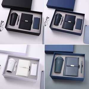 Customized PU Leather Portable Power Bank & Notebook Promotional Business <b>Gift</b> Set Silk Screen Printing for Enterprise Souvenirs - Product Image 3