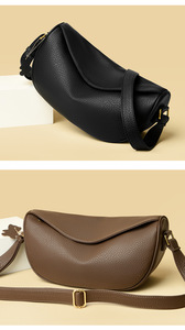 Bolso de mano informal de gran capacidad para mujer Preppy, bandolera de un solo hombro de alta calidad, Color sólido, a la moda para mujer, bohemio - Product Image 5