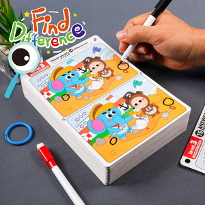 Libro de Rompecabezas Educativos para la Primera Infancia, Tarjetas de Reconocimiento de Palabras con Mini Imágenes, Impresión en Doble Cara, Tapa Blanda - Product Image 1