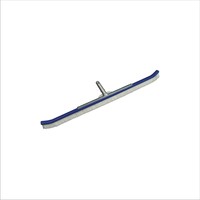 Brosse murale pour piscine Poolux de haute qualité, robuste, en plastique, avec long manche en métal et poils en nylon pour le nettoyage de la piscine