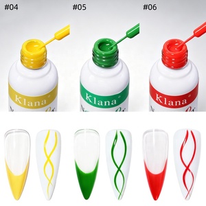 KLANA Gel Delineador de Alta Pigmentación 8ml, Gel Delineador para Pintura, Gel para Uñas Blanco y Negro, Gel Anti-dermejamiento para Manicura Francesa, DIY, Salón de Uñas, Venta al por Mayor - Product Image 2
