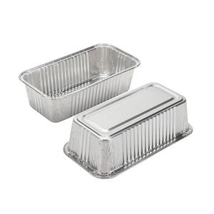 <b>Disposable</b> Aluminum Foil Lunch Box 2 Lbs Rectangular For <b>BBQ</b> Baking Takeout Silver - Product Image 2