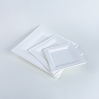 Vente en gros personnalisée de divers pouces plaque jetable carrée de fond de gâteau d'anniversaire blanc anti-graisse logo personnalisé pour restaurant fête