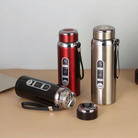 Termo de Acero Inoxidable 304, de Gran Capacidad, Unisex, para Exteriores, con Correa de Transporte, Botella Deportiva, Impresión de Logotipo, Moderno