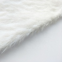 Weißer, preisgünstiger Kunstpelz aus Nerzimitat, Fleece-Sable-Schal, Mütze, gestrickter Kunstpelzstoff für Kleidung