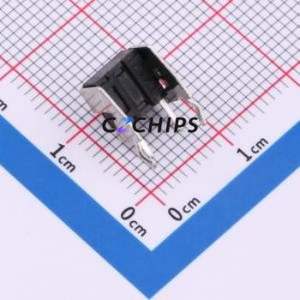 TC-6615-6*6*5-0.8mm Tactile Switch Through hole,7.5x6.2mm Switch Single Pole Single Throw Round Button 2.6N Right Angle Insert - Product Image 2