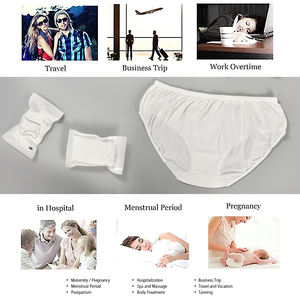 Precio de fabricación Bragas desechables Calzoncillos Spa Travel 100% Algodón Ropa interior desechable para mujeres - Product Image 6