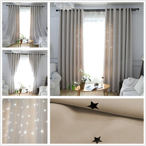 DaiRui Star tende per bambini per la stanza dei giochi della camera da letto, tende oscuranti <span class=keywords><strong>con</strong></span> stelle scavate e Top in acciaio inossidabile - Product Image 3
