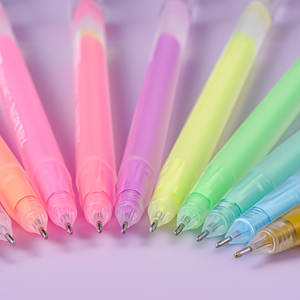Ensemble de stylos surligneurs de grande capacité 12 couleurs pastel pour l'art, croquis peints à la main et compte de main en gel à l'école et au bureau - Product Image 6