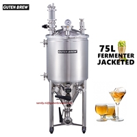 Nouveauté Fermenteur sous pression Guten Réservoir de carbonatation 75L Fermenteur à double enveloppe de bière Équipement de brassage de bière Cuve de fermentation