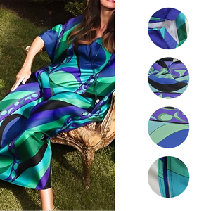 Abito Caftano <span class=keywords><strong>da</strong></span> Donna con Stampa Audace, Scollo a V, Silhouette Ampia, Elegante, per Feste in Giardino <span class=keywords><strong>e</strong></span> Attività all'Aperto, MOQ 1, Spedizione Veloce - Product Image 4