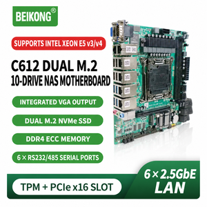 Placa Base C612 NAS, 10 SATA, 6 Puertos, 2 Puntos, 5GbE, LGA2011, 3 Xeon E5 V3 V4, ECC, DDR4, Placa de Servidor de Almacenamiento en Red - Product Image 1