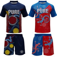 Ensemble d'uniformes de rugby indigènes personnalisés FQ, impression par sublimation complète, uniformes de rugby aborigènes, maillot et short pour club et ligue