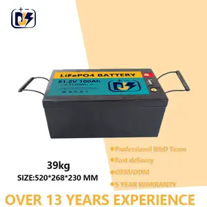 Dj 'S 48V Lood Zuur Vervanging Batterij 48V 100ah Lithium Batterij Voor Marine Solar Rv Met Lcd-Display Actieve Egalisatie Model