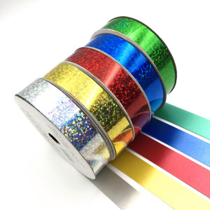 ริบบิ้นม้วนของขวัญพลาสติกโพรพิลีนห่อคริสต์มาสสไตล์เมทัลลิกสำหรับตกแต่งเทศกาลคริสต์มาส - Product Image 2