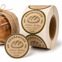 Étiquettes de boulangerie rondes personnalisées, autocollants faits main pour l'emballage de desserts et de gâteaux, étiquettes de produits