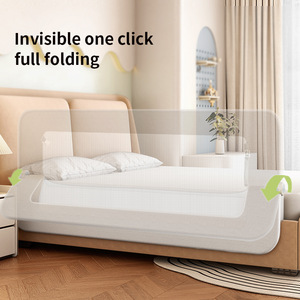 New Foldable Baby <b>Bed</b> <b>Rail</b> with U-Shaped Base, Drill-Free Installation, Adjustable Height Anti-Fall Safety <b>Guard</b> for Crib & <b>Bed</b> - Product Image 5