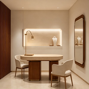 Luxury Jewelry Showroom Furniture Custom Display Cabinet Professional Design For Commercial Retail Jewelry Store - Product Image 5
