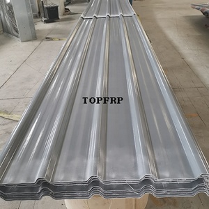 Plaques de toiture en FRP transparentes/translucides de 1 à 3 mm d'épaisseur, panneaux en polycarbonate ondulés en fibre de verre - Product Image 4