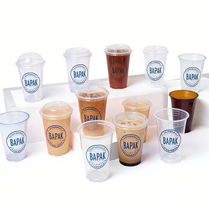 Custom Disposable Pet <b>Cups</b> Frosted <b>Plastic</b> Coffee <b>Cups</b> with Lids Are Perfect for Beverage Branding and Events - Product Image 4