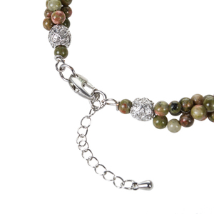 Pulsera de Piedras Preciosas Sueltas con 3 Hileras de Gemas Naturalmente Retorcidas - Product Image 1
