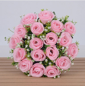 18 Cabezas <span class=keywords><strong>de</strong></span> <span class=keywords><strong>Rosas</strong></span> Artificiales para <span class=keywords><strong>Novia</strong></span>, <span class=keywords><strong>Rosas</strong></span> <span class=keywords><strong>de</strong></span> Seda, <span class=keywords><strong>Ramo</strong></span> <span class=keywords><strong>de</strong></span> <span class=keywords><strong>Rosas</strong></span> Falsas para Boda, Decoración Floral para el Hogar, Jardín y Fiestas - Product Image 5